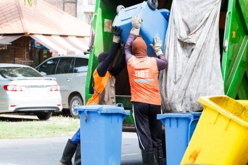 Variety of business waste materials for recycling