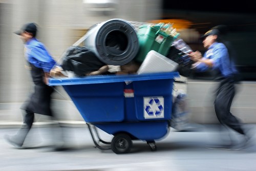 Operatives using PPE while performing office clearance