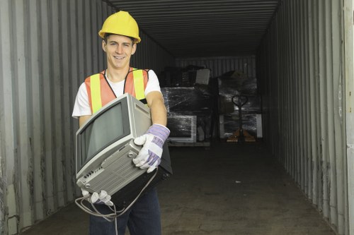 Residential furniture being cleared by professionals